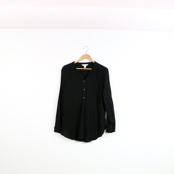 *Old Navy Black Long Sleeve Tunic Blouse - Picture 3 of 8